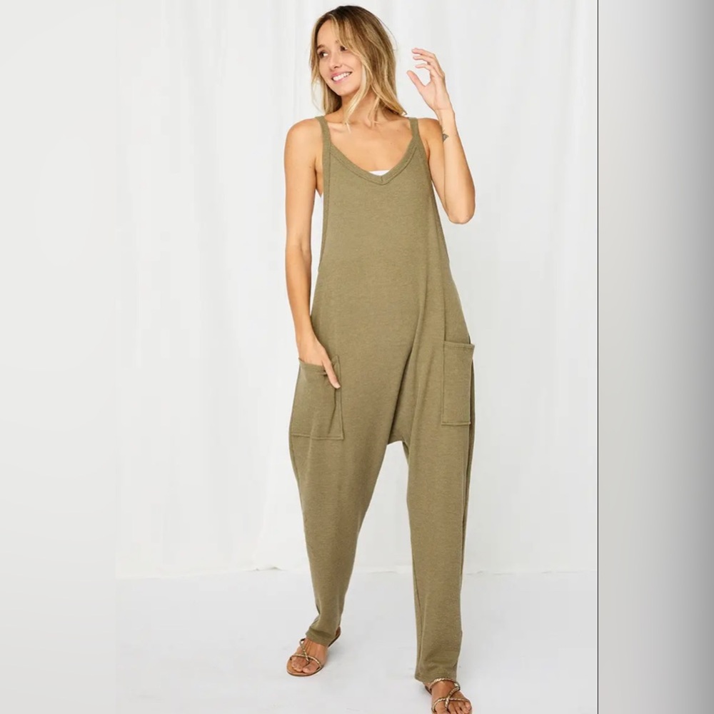 Olive harem jumpsuit